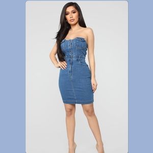 Fashion Nova Blue Jean Dress